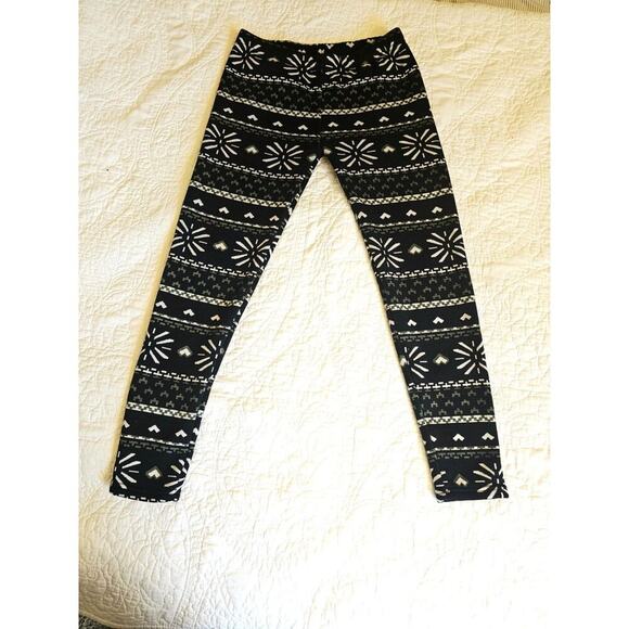 Cute Shosho Chic Black Geometric Leggings S/M Stretchy, Stylish, Cozy & Soft - Picture 1 of 7